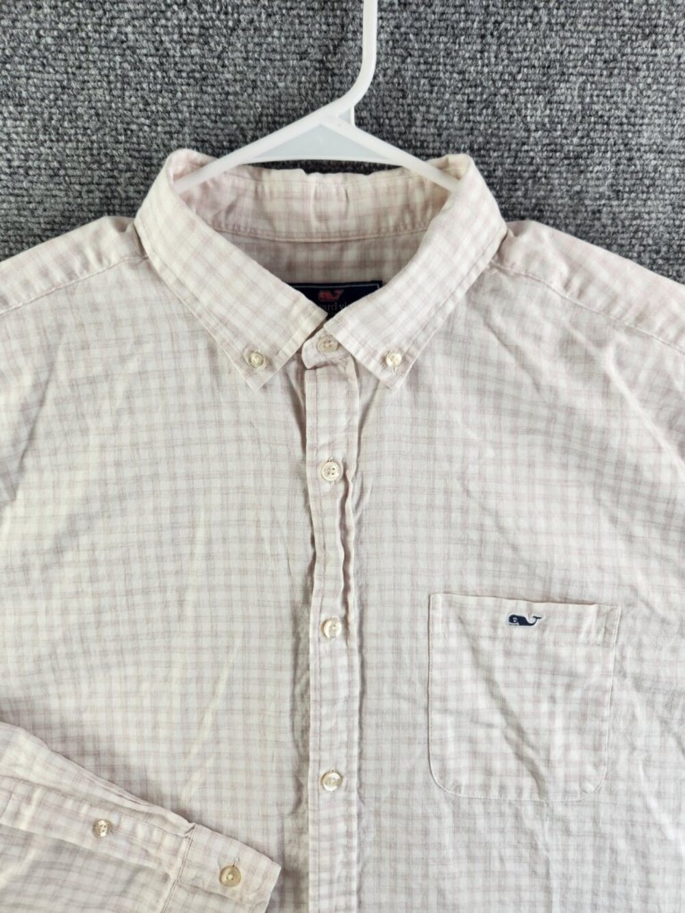 Vineyard Vines Classic Fit Tucker Men XL Light Maroon Red Long Sleeve Button Up